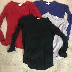 4 Sweater: Dark red, black, brown and tan